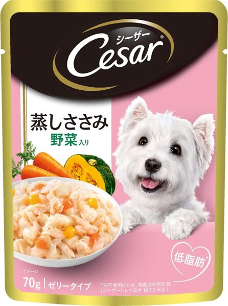 シーザー パウチ 成犬用 蒸しささみ 野菜入りの商品画像